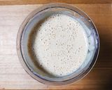 超簡単！ごま＆豆乳＆黒酢&梅の冷製パスタ作り方1写真