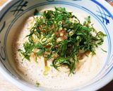 超簡単！ごま＆豆乳＆黒酢&梅の冷製パスタ作り方6写真