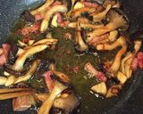 霜降りヒラタケのペペロンチーノ作り方3写真