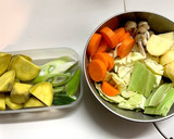 野菜たっぷり☆鶏肉とさつまいもの煮物作り方1写真