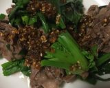 ほうれん草、牛肉のサクサク醤油作り方5写真