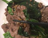 ほうれん草、牛肉のサクサク醤油作り方6写真