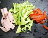 簡単！ブロッコリーの茎の味噌マヨ炒め作り方2写真