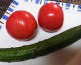 トマトの柊と海藻のクリスマスリースサラダ作り方3写真