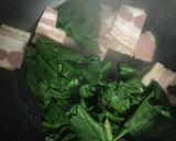 超簡単、ほうれん草ベーコンパスタ作り方3写真
