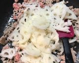 子供喜ぶ！れんこんとひき肉の混ぜご飯作り方6写真