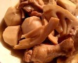 美味しい！とり手羽元 里芋 筍の煮物作り方7写真
