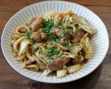 鶏ちゃん焼きうどん作り方7写真
