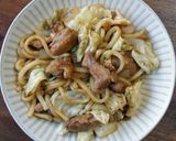 鶏ちゃん焼きうどん作り方5写真