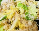 納豆のせ白菜しらすのキムチ風味チャーハン作り方2写真