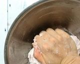 ゆでな甘酒ベーグル★ピンク作り方2写真