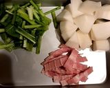 簡単かぶとベーコンのコンソメスープ作り方1写真