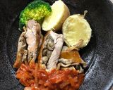 鶏肉のきのこはさみ焼き、トマトソース作り方16写真