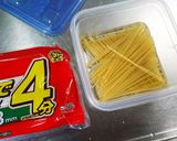 Ziploc コンテナで湯切りパスタ！？作り方3写真