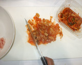 豚キムチのちぢみ♪簡単豚キムチお好み焼き作り方3写真