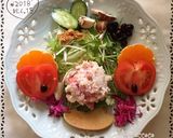 紫キャベツ入りピンクのポテトサラダ作り方7写真