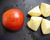 簡単！皮付きで食べる時の林檎の切り方作り方1写真