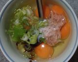 ツナとネギ入りタマゴ焼き作り方2写真