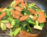 豚レバーと小松菜の味噌マヨ炒め作り方2写真
