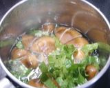 簡単！椎茸と小松菜の生姜お味噌汁作り方3写真