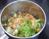 簡単！椎茸と小松菜の生姜お味噌汁作り方4写真