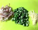 オクラと茗荷と生姜のポン酢和え作り方2写真