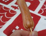 ノンフライヤーでもできた！チーズハットグ作り方2写真