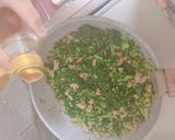 大根葉と豚みんちのゴマ油炒め作り方4写真