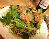 ルッコラ ジェノベーゼ風 生ハムパスタ作り方3写真