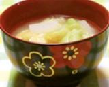 白カブと油揚げの味噌汁作り方32写真