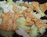 おやつ（いかの姿あげ）で焼きそば作り方2写真