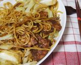 おやつ（いかの姿あげ）で焼きそば作り方4写真