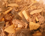 たけのことこんにゃくと豚肉のいため作り方4写真