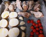 簡単！手羽元と長いものハーブ焼き作り方3写真