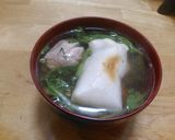 鶏と春菊のお雑煮作り方6写真