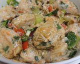レンジで調理♪鶏団子の野菜中華あん作り方9写真
