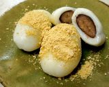 牛乳で練った白玉☆茶福豆入り作り方5写真