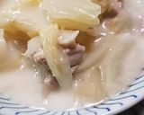 白菜と豚肉のクリームスープ作り方7写真