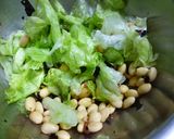 大豆・レタスの梅海苔マヨサラダ♪作り方3写真