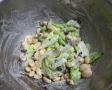 大豆・レタスの梅海苔マヨサラダ♪作り方4写真