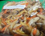 土鍋でキノコと人参生姜の炊き込みご飯作り方6写真