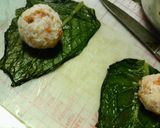 お弁当に簡単♪✿鮭入り❀野沢菜おにぎり✿作り方2写真