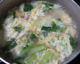 小松菜と卵の味噌汁♪卵ふんわり♪作り方4写真