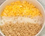 鶏そぼろの三色丼作り方4写真