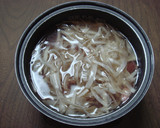 炊飯器一つで☆牛ごぼうの炊き込みご飯作り方4写真