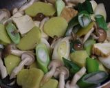 宇宙芋しめじ厚揚げ長ねぎのカレー風味炒め作り方5写真