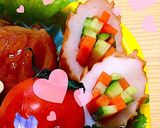 キャラ弁おかずに♡竹輪胡瓜！人参もねஐஃ作り方8写真