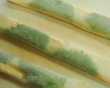 チーズとアスパラの焼き春巻きスティック作り方6写真
