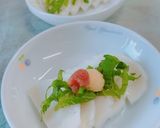 超簡単おつまみ！蒲鉾の梅肉生姜醤油作り方3写真