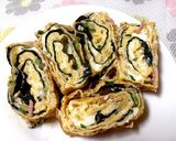 厚焼き卵(紅生姜、シラス、ノリ)作り方4写真